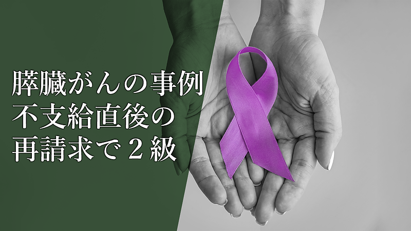 【膵臓がん】不支給直後の再請求で障害基礎年金2級が決定しました