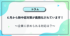 6月から熱中症対策が義務化されています！　～企業に求められる対応は？～