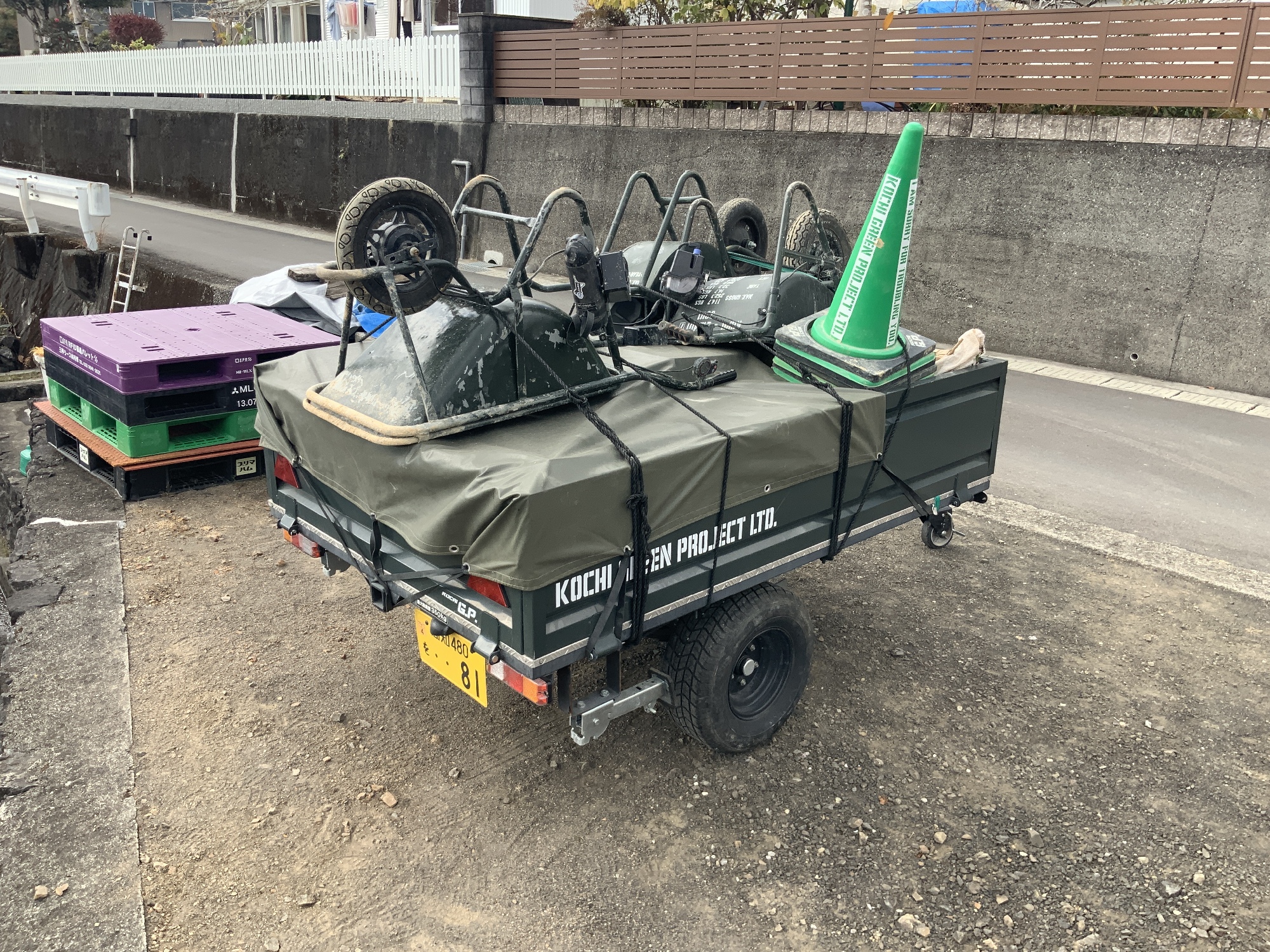 一輪車3台も・・・