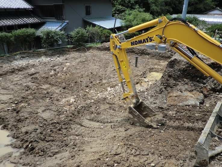 掘削中の土地