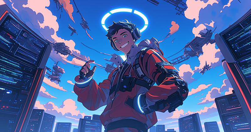 AIを使いこなす青年