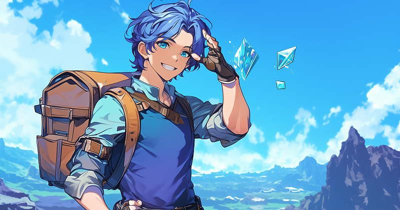 明るい笑顔の青年