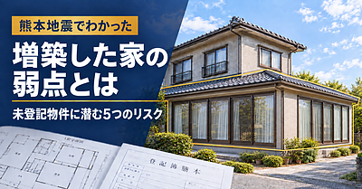 熊本地震でわかった、増築した家の弱点とは？未登記物件に潜む5つのリスク