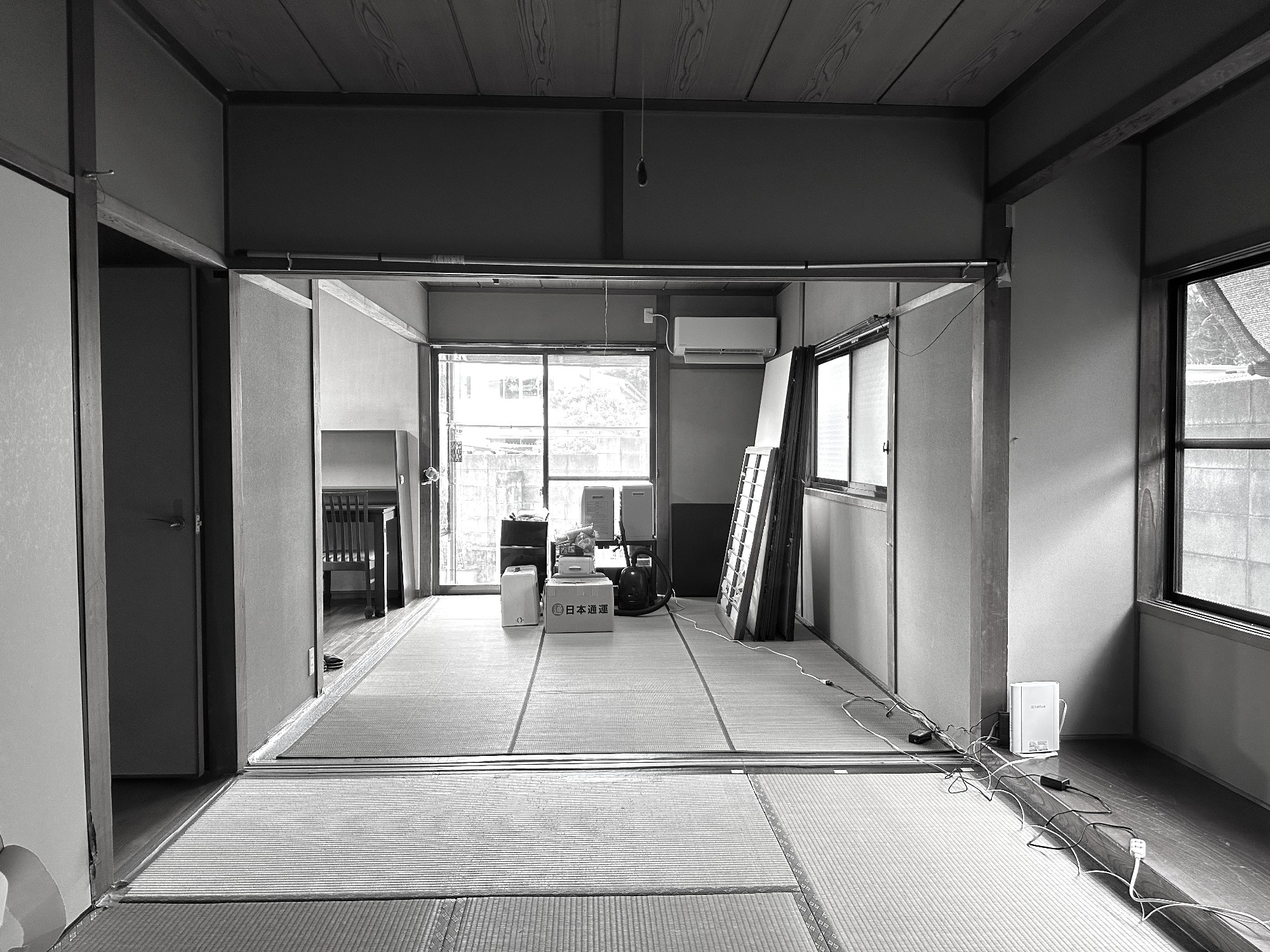 和室二間だったリビングの着工前