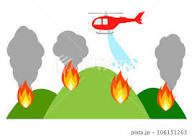 山火事の消火活動