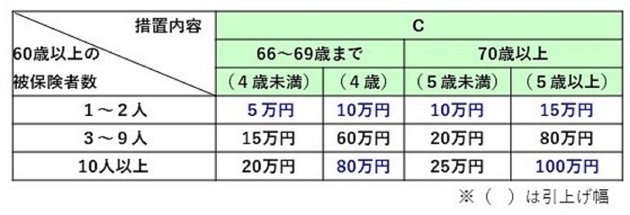 （C．希望者全員を対象とする66歳以上の継続雇用制度の導入）