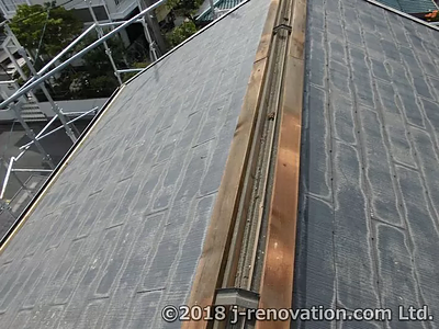部分解体および屋根防水シート