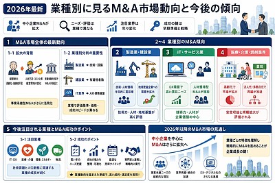 【2026年最新】業種別に見るM&A市場動向と今後の傾向を徹底解説