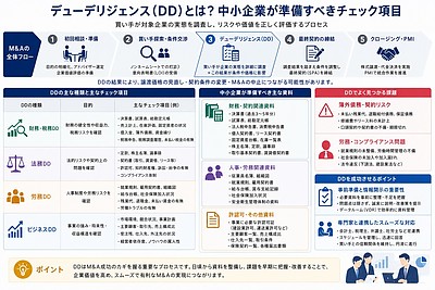デューデリジェンス（DD）とは？中小企業が準備すべきチェック項目