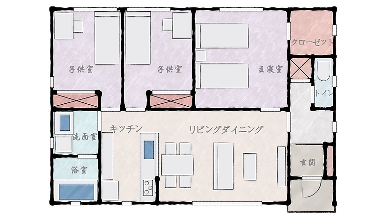 コンパクト設計平屋