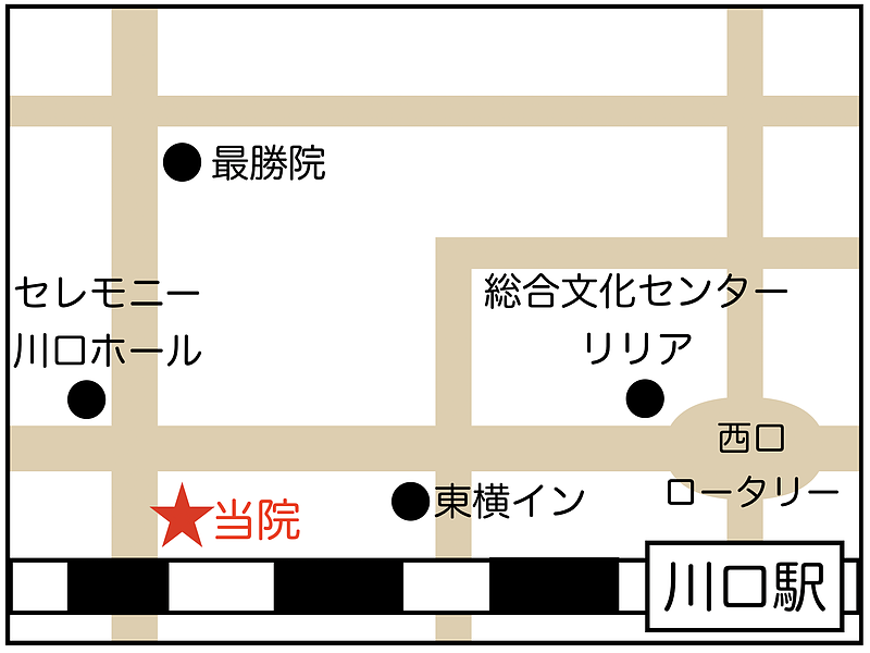 埼玉巻き爪矯正院川口院簡略地図