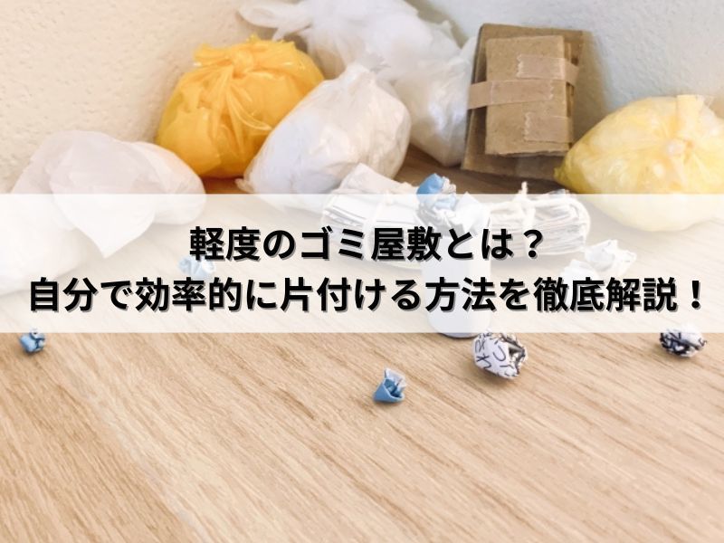 軽度のゴミ屋敷とは？自分で効率的に片付ける方法を徹底解説！