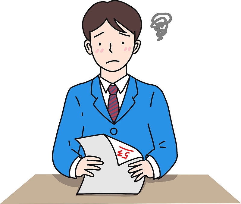 点数で落ち込む生徒