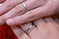 ＜結婚指輪＞婚約指輪もジュエルミキさんでした。重ね付けできる結婚指輪に決めようと思います