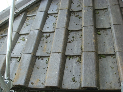 屋根瓦の高圧洗浄