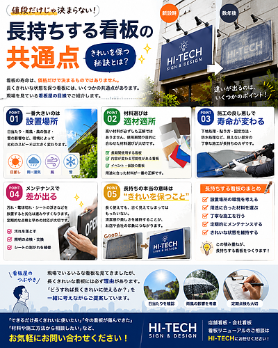 値段だけじゃ決まらない｜長持ちする看板の共通点