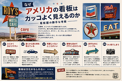 なぜアメリカの看板はカッコよく見えるのか｜看板屋の勝手な考察