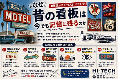 なぜ昔の看板は今でも記憶に残るのか｜看板屋が思う「覚えられるデザイン」