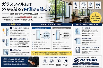 ガラスフィルムは外から貼る？内側から貼る？｜意外と知られていない施工方法