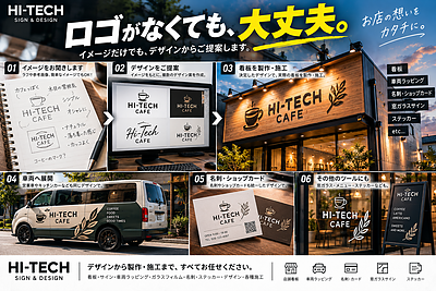 ロゴもデザインもない。それでも看板は作れます。