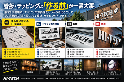 看板・ラッピングは「作る前」が一番大事
