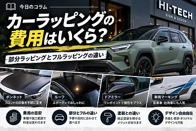 カーラッピングの費用はいくら？部分ラッピングとフルラッピングの違い