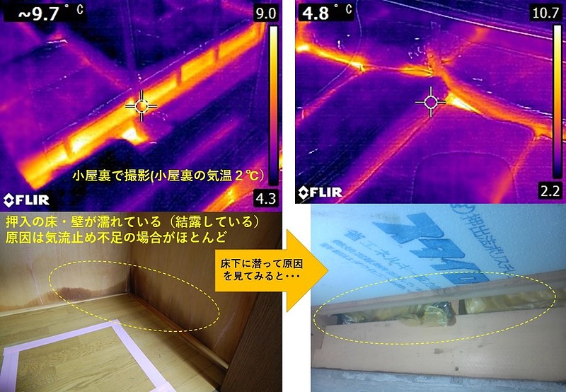 小屋裏の気流止め重要