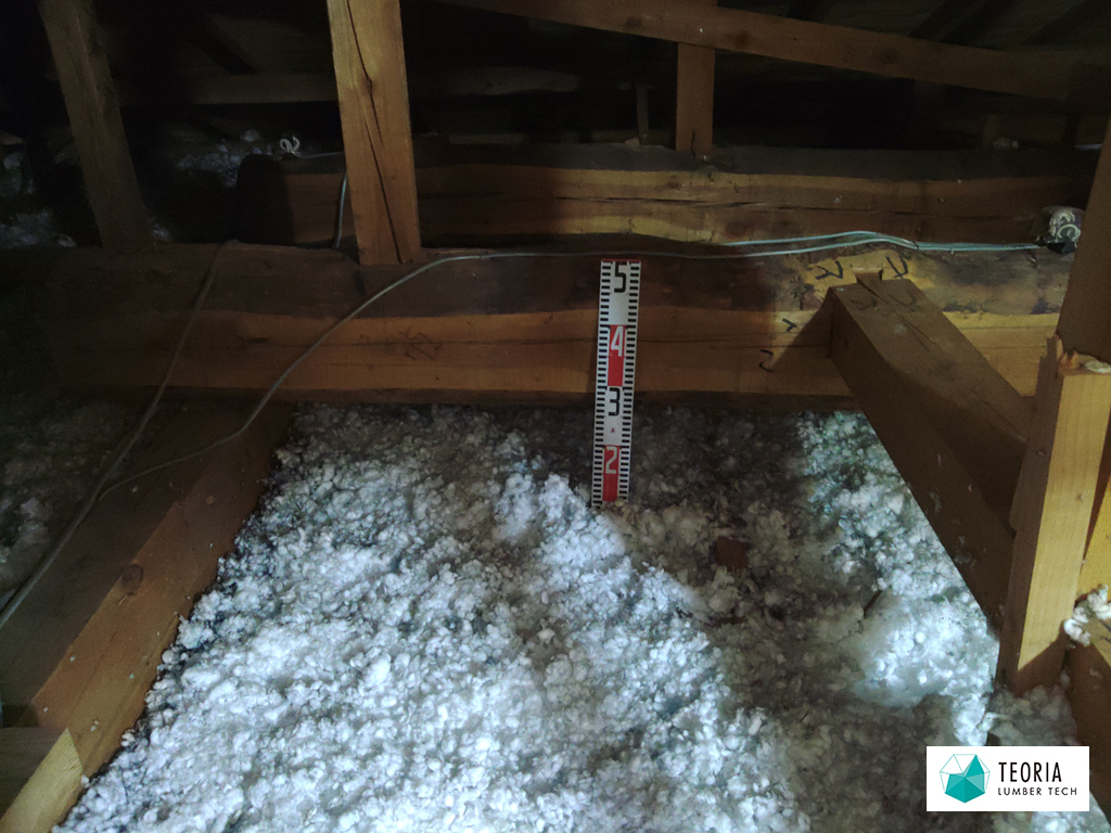 【天井施工前】断熱材の厚み不足
