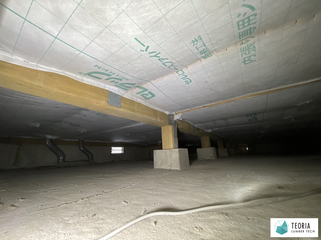 【施工後】床下セルロースファイバー