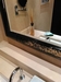 今日は長野でレストランのトイレ鏡枠（竹製）の塗装剥がれの補修でした。