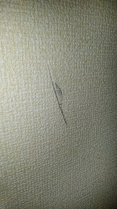 今日は長野で住宅壁紙クロスのキズ剥がれの補修 リペアでした
