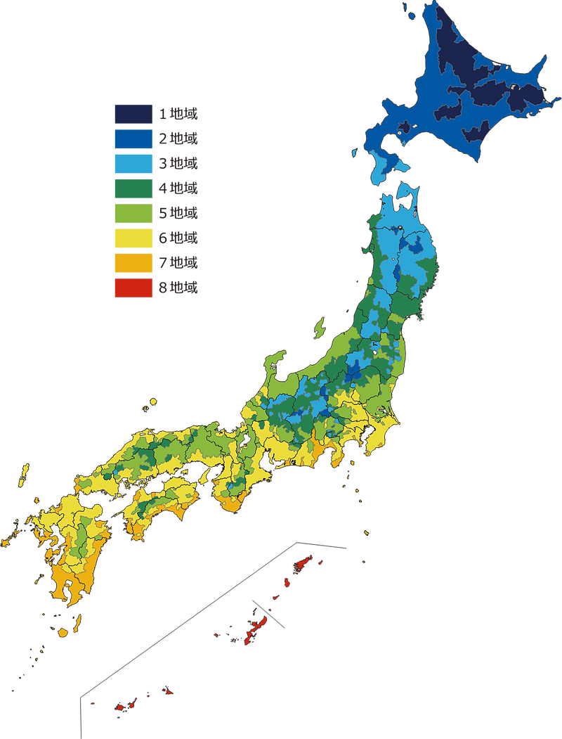 省エネ地域区分 省エネ地域区分