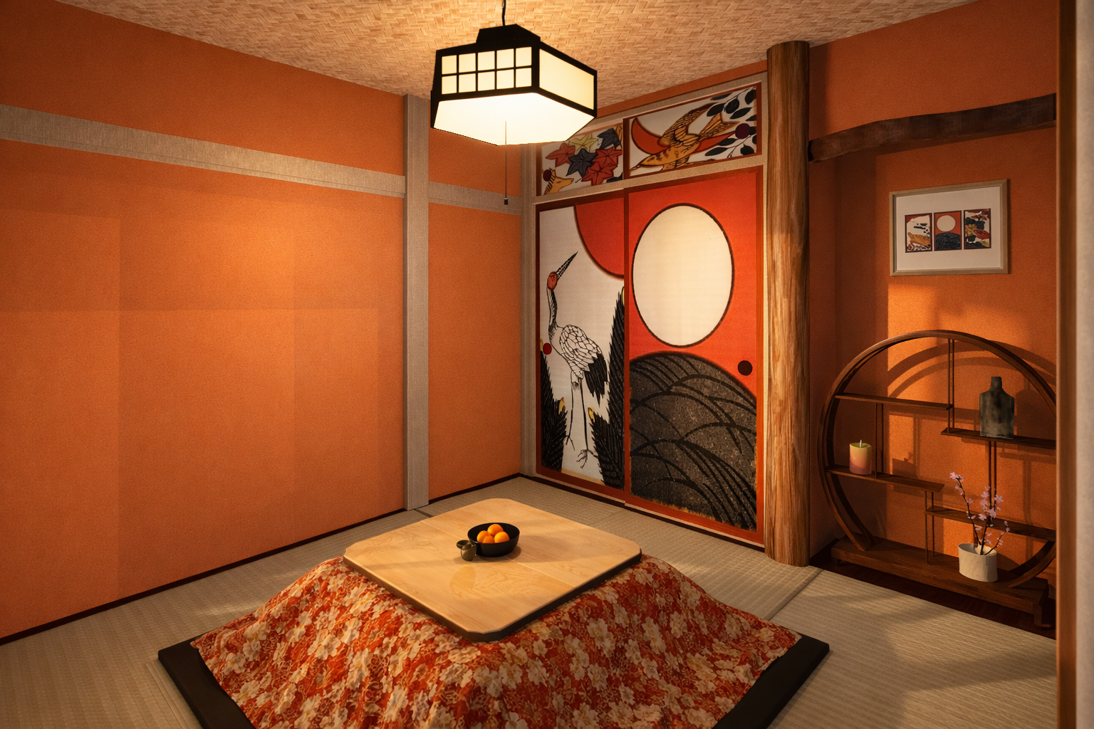 こたつのある風景　チャットGPT加工