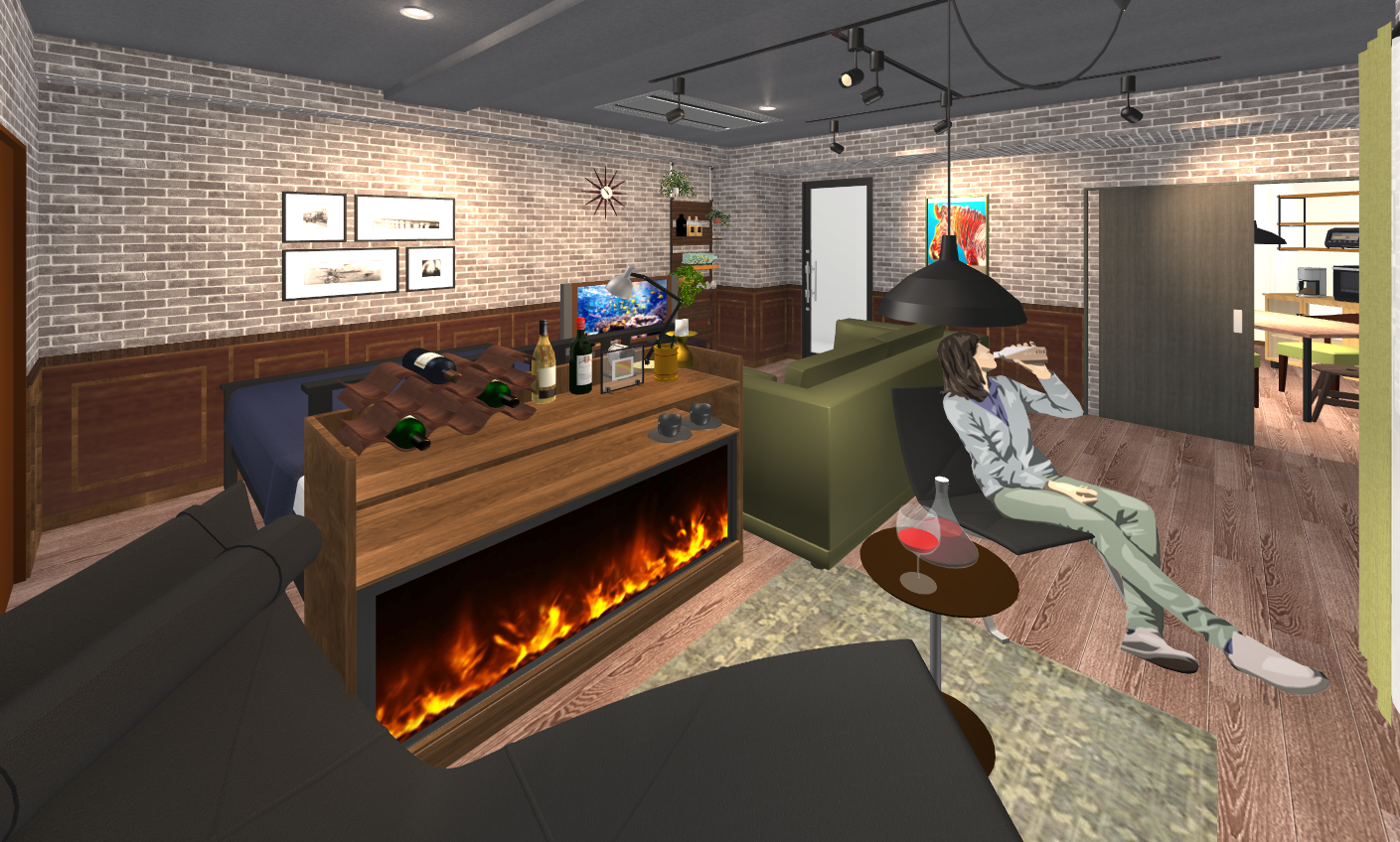 人物も入れて物語のある空間に