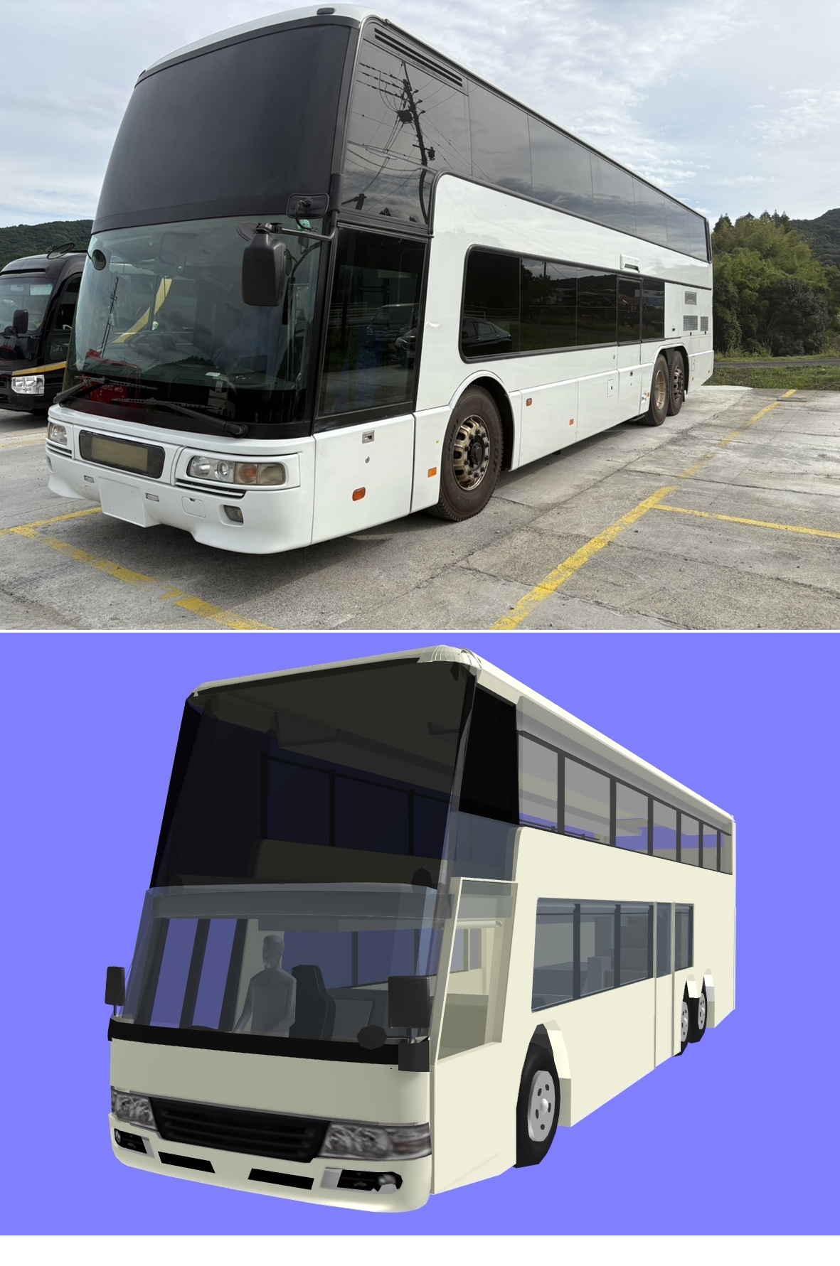 こんなのも作るよ。2階建て観光バス