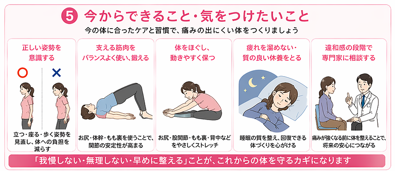 今からできること、気を付けたいことをまとめた図解
