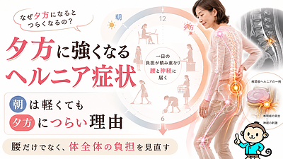 朝より夕方にヘルニア症状が強くなる理由と原因