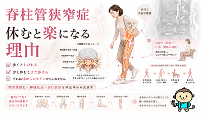 脊柱管狭窄症で休むと楽になる理由｜歩くとつらい足のしびれを放置しないために