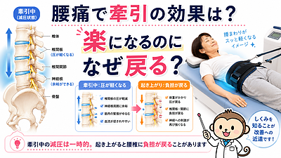 腰痛で牽引の効果は？牽引をしても元に戻る理由