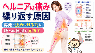 ヘルニアの痛みを繰り返す原因｜再発ではなく腰への負担と炎症が関係していることも