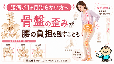 腰痛が1ヶ月治らない方へ｜慢性化する前に対処したい骨盤の歪み
