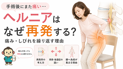 腰椎椎間板ヘルニアはなぜ再発する？手術後に痛みやしびれを繰り返す理由