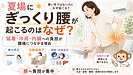 夏場にぎっくり腰が起こるのはなぜ？猛暑・冷房・内臓への負担が腰痛につながる理由