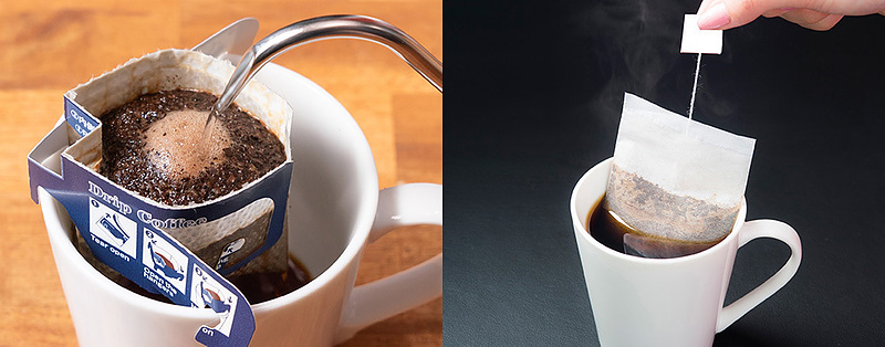 （左）ドリップコーヒー・（右）コーヒーバッグ