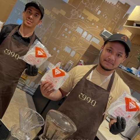 サウジアラビアのカフェ店員 サウジアラビアのカフェ店員