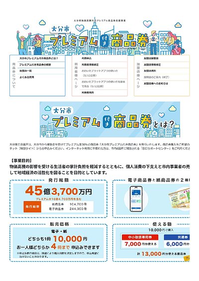 大分市プレミアム付き商品券