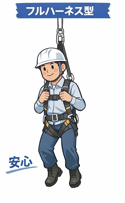 墜落後に本当に危険なのは「ぶら下がり続けること」  ― 胴ベルト型とフルハーネス型の決定的な違い ―
