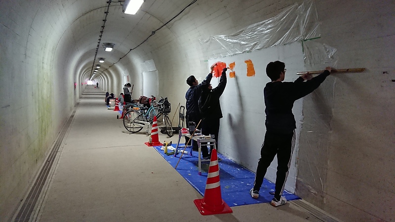 恋叶トンネルアート高田高校2