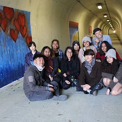 恋叶トンネルアート：APU立命館アジア太平洋大学