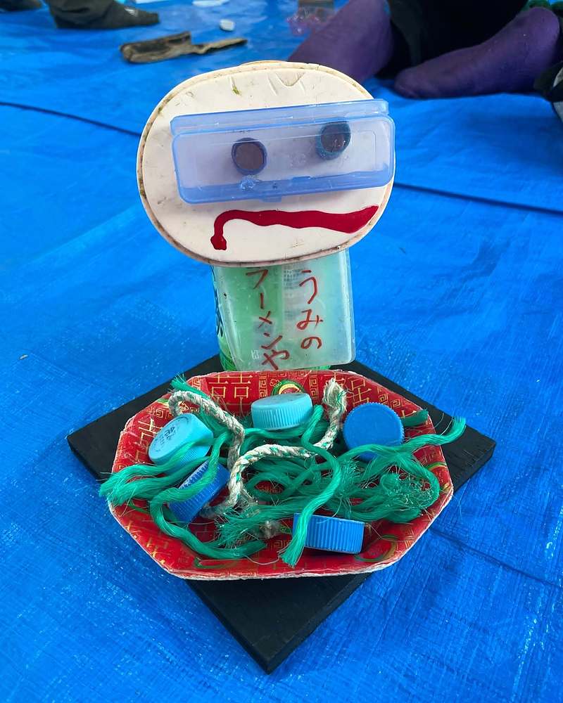 海洋プラゴミをアートに　空間ペインター芳賀健太